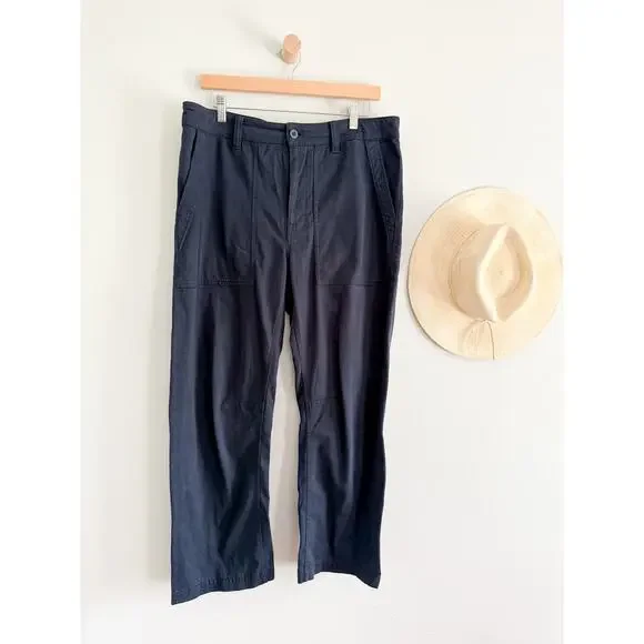 Madewell | NWT | Darted Barrel-Leg Pants in Classic Navy | Sz 30 - Picture 2 of 10